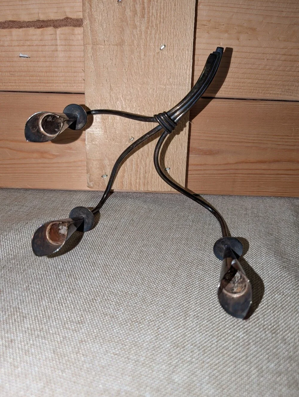 Vintage Hans Jensen Danish Denmark Silverplate Calla Lily Candleholder MCM